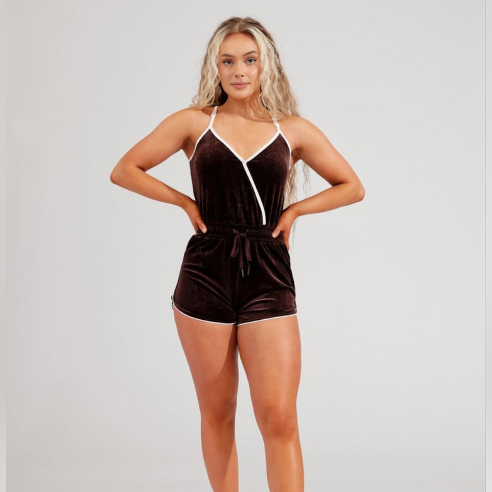 BuffBunny Disco Romper Brown